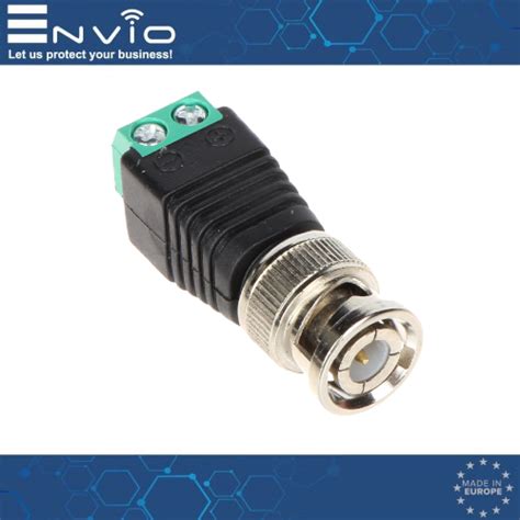 COAXIAL ADAPTER BNC MALE WITH SCREW TERMINAL – Envio Security