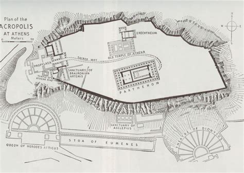 Map and Synopsis: Ancient Acropolis & Parthenon Athens Greece 2