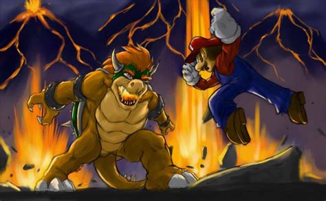 Mario & Bowser Pair Fan Art