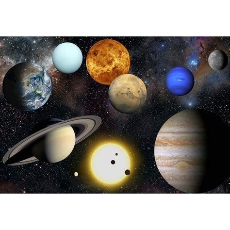 Solar System Large Planets Hi Gloss Space Poster Fine Art Print ...