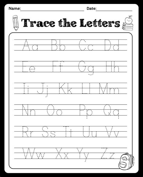 Kindergarten Alphabet Worksheets Printable