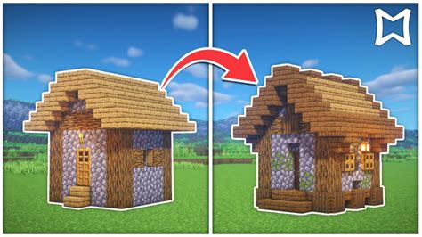 How To Transform a Small Villager Farm House In Minecraft #2 | Survival ...