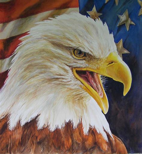 Eagle And Flag Drawing at GetDrawings | Free download