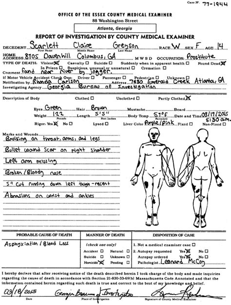 Autopsy Report