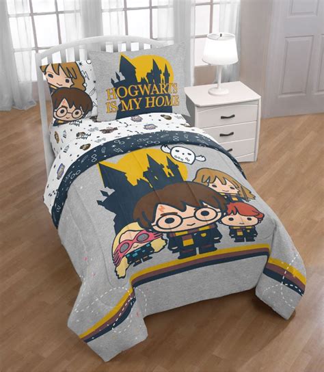 Harry Potter Hogwarts Icons Twin Bed in a Bag Bedding Set feat. Harry ...