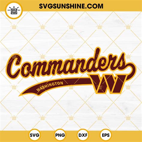 Commanders SVG, Washington Commanders SVG PNG DXF EPS Cricut Silhouette ...