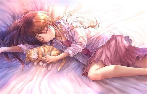 Sleeping anime girl aesthetic HD wallpaper | Pxfuel