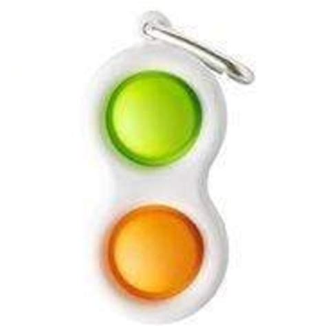 Mini Simple Dimple Fidget Toy Green / Orange - Incredible Connection