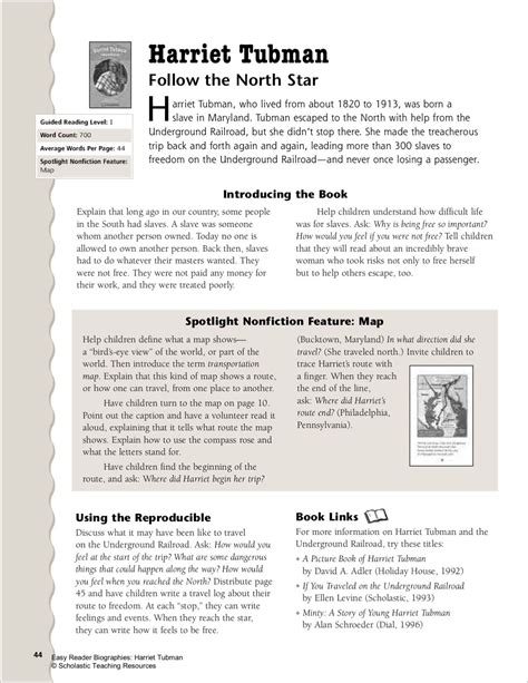 Harriet Tubman: Lesson Plan & Worksheet} - Printables Kindergarten ...