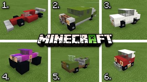 ️Minecraft Bedrock - 6 Cool CARS 🚗 & TRUCKS 🚚[ Tutorial ] PS4 / MCPE ...