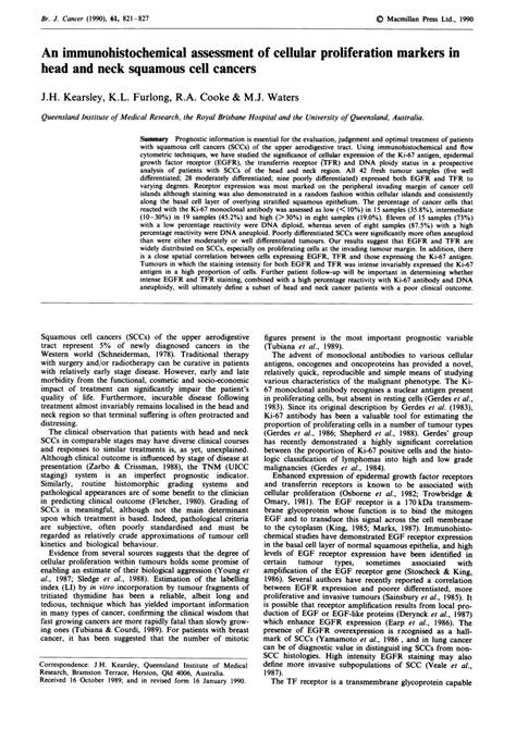 (PDF) An Immuno-histochemical Assessment of Cellular Proliferation ...