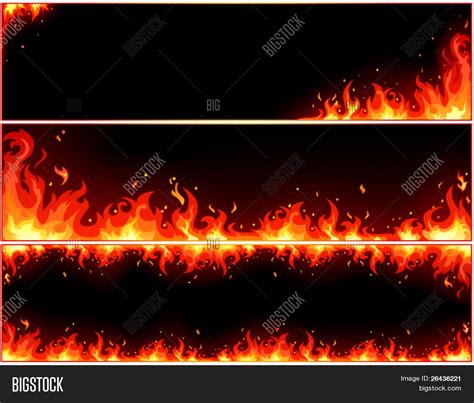 Vector Fire Banner Vector & Photo (Free Trial) | Bigstock