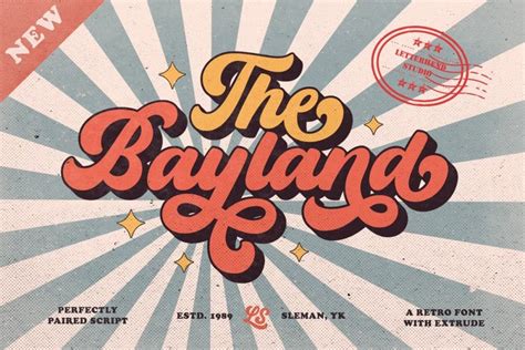 The Bayland - Retro Font - Design Cuts