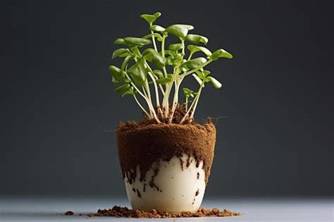 Premium AI Image | Indoor growth of sprout in ecofriendly planter