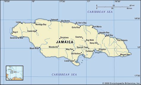 Jamaica Capital Map