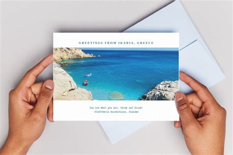 Greece Postcard - Ikaria Blue Zones – Greek Superherbs