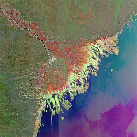 ESA - Russia’s Volga Delta and the Caspian Sea