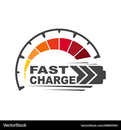 Battery charging logo icon quick and fast charge Vector Image