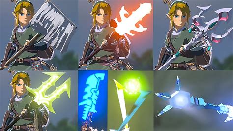 Legend of Zelda Breath of the Wild All Weapons | Swords, Spears, Axe ...