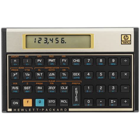 HP 12C Financial Programmable Calculator, 10 Digit LCD - Walmart.com