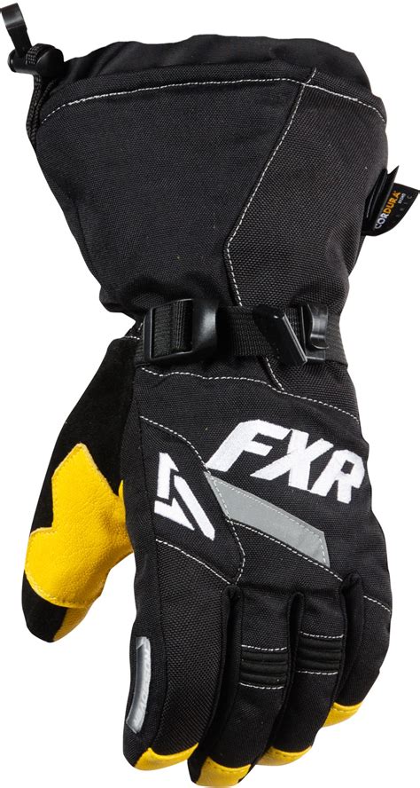 FXR Racing - 2015 Snowmobile Apparel - Men's CX Glove - Black ...