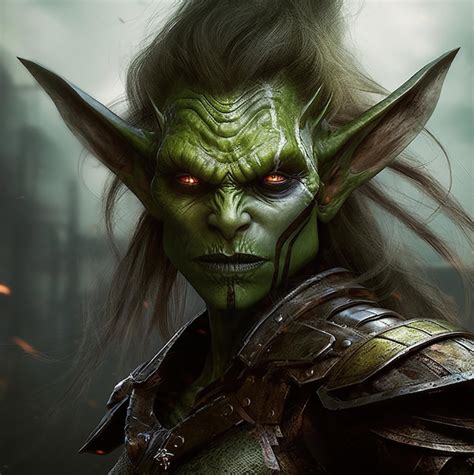 Premium AI Image | A green goblin with red eyes and a green head.