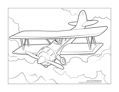 Airplane Coloring Page - Tim's Printables