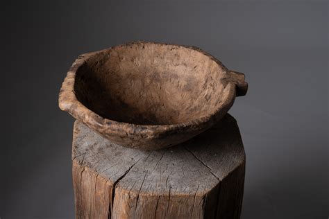 Antique Hand-Made Wood Bowl from the Early 19th Century - Frånö Antik