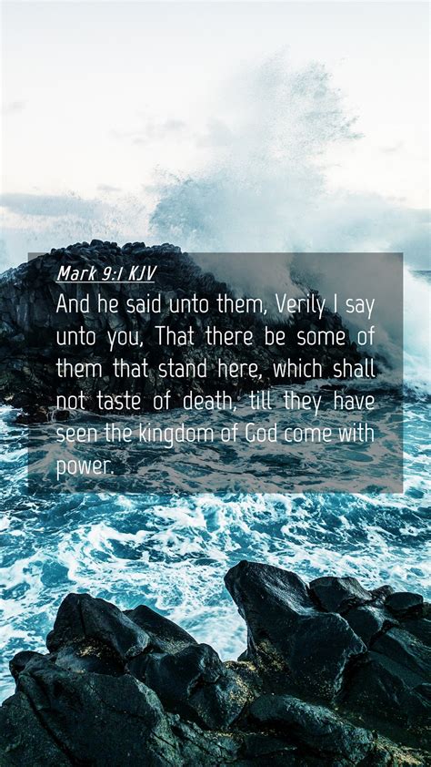 Mark 9:1 KJV Mobile Phone Wallpaper - And he said unto them, Verily I ...