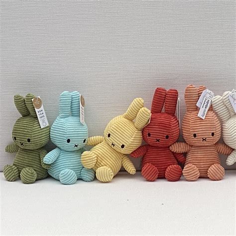 Miffy the Bunny Cute Kids Plushie Animal, Off-White Corduroy Stuffed ...