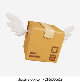 Parcel Delivery Box Wings Isolated On Stock Illustration 2166380619 ...