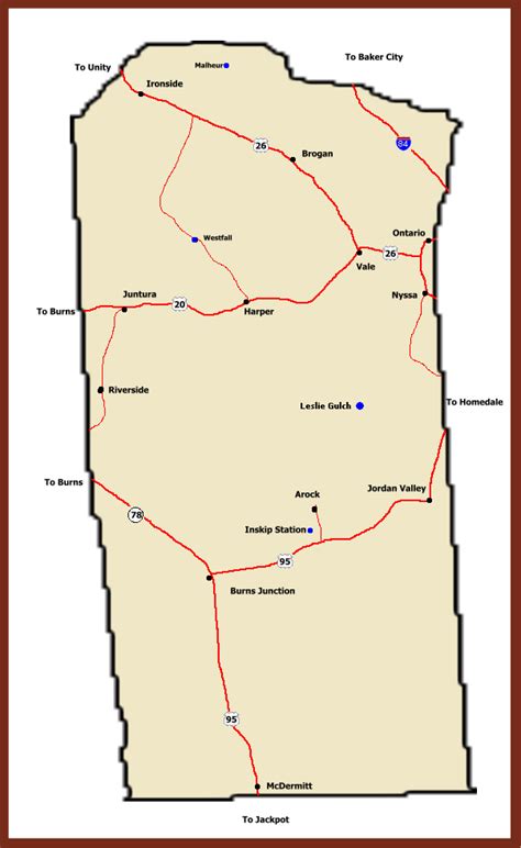 Malheur County Map