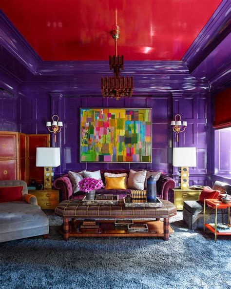 10 Perfectly Purple Paint Ideas | Colourful living room, House interior ...