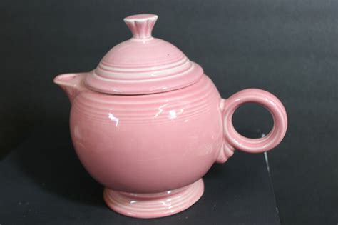 FIESTA Pottery Teapot W/lid Fiesta Rose 5 Cup Stamped Tea - Etsy