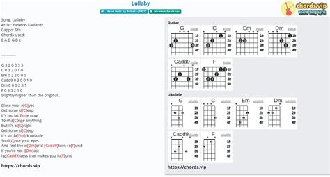 Chord: Lullaby - tab, song lyric, sheet, guitar, ukulele | chords.vip