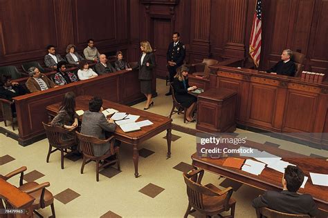 High Angle View Of Courtroom High-Res Stock Photo - Getty Images