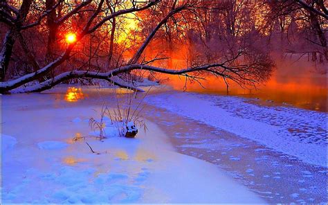 Winter Sunset Wallpapers - Wallpaper Cave