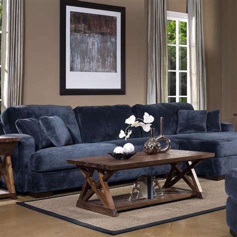 Navy Couches Living Room - Square Kitchen Layout