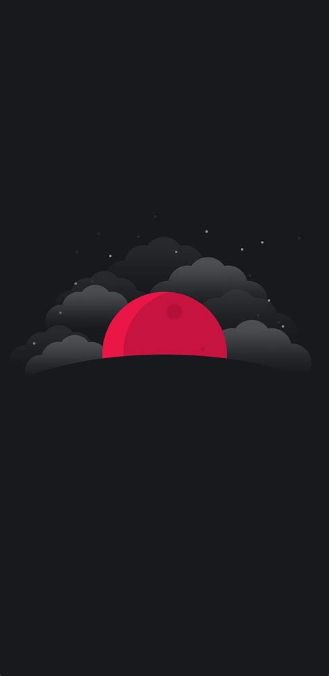 Minimal Moon, dark, black, star, red, HD phone wallpaper | Peakpx