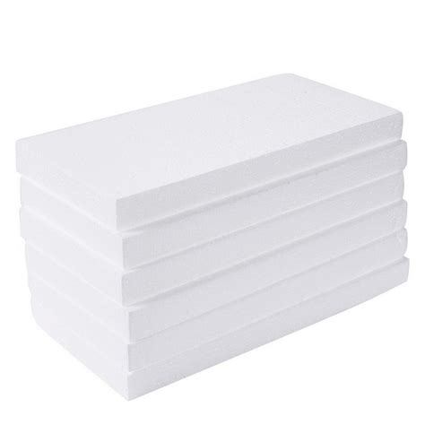 Craft Foam Block - 6-Pack Rectangle Polystyrene Foam Brick - Styrofoam ...