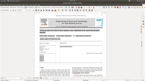 Elsevier Word Template | DocTemplates