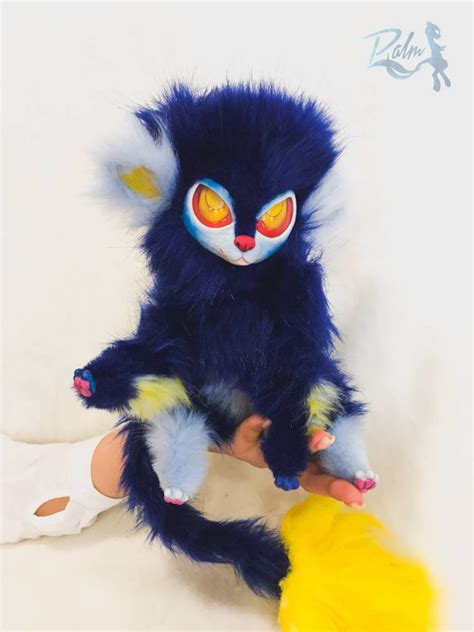 Pokemon Luxray plush art doll. Realistic soft figure action | Etsy