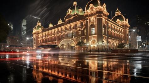 Premium AI Image | Night view of Queen Victoria Building