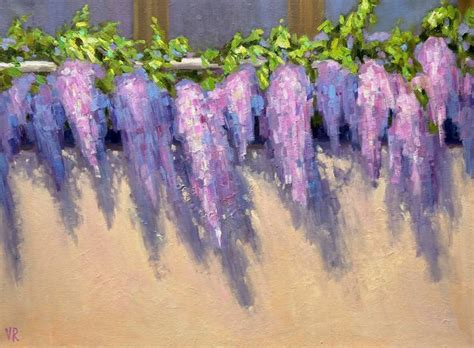 Wisteria blossom plein air painting Painting by Victoria Rechsteiner ...