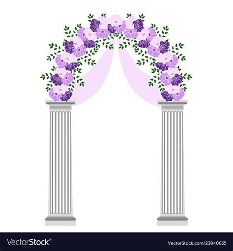 Floral Arch Design Vector - Wedding Decoration