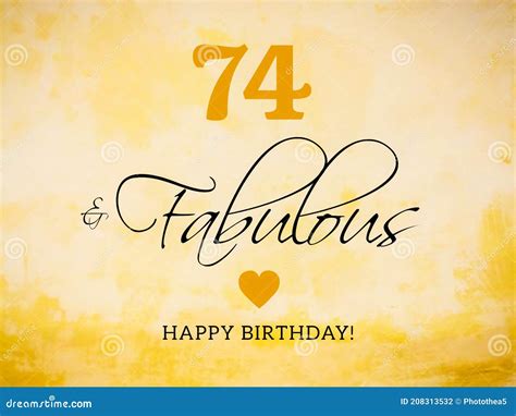 74th Birthday Card Wishes Illustration | CartoonDealer.com #208313532