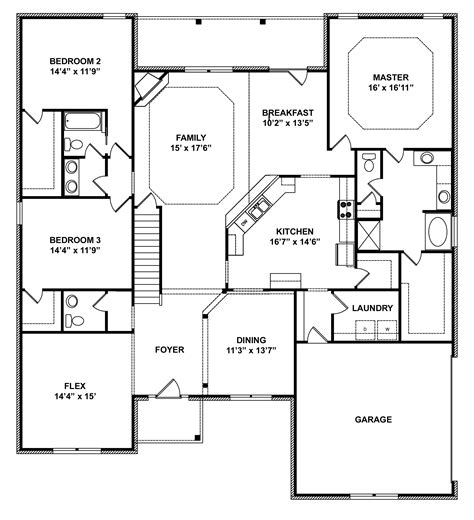 Stairs Floor Plan. Interesting Home Plan The Rousseau By Donald A ...