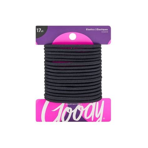 Goody Ouchless Elastic Hair Ties - Black - 4mm - 17ct : Target