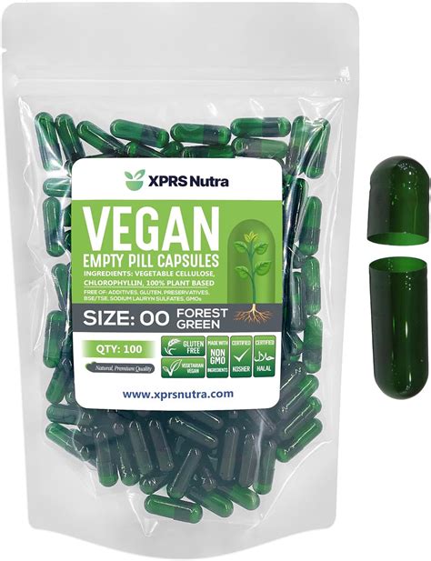 Amazon.com: Size 00 Empty Capsules - 100 Count Empty Vegan Capsules ...