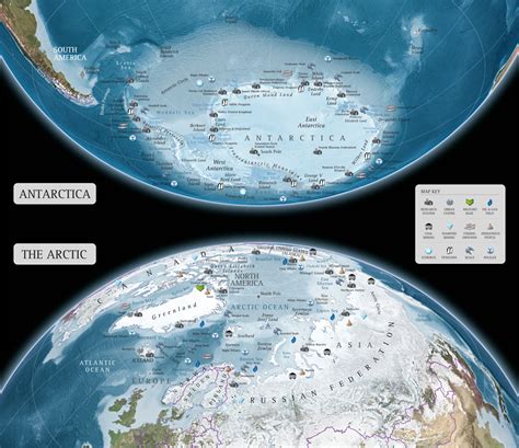 The Arctic and Antarctica - A pair of pictorial maps for children ...